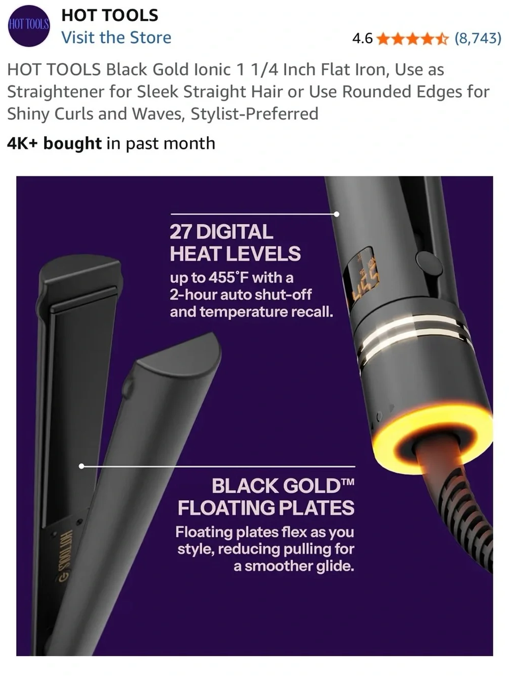 HOT TOOLS Black Gold 1 1/4